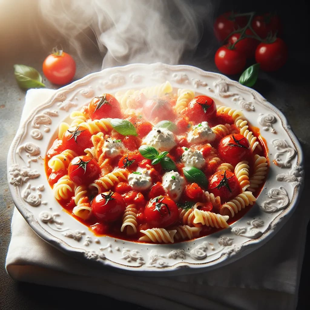 Pasta con Pomodori e Ricotta