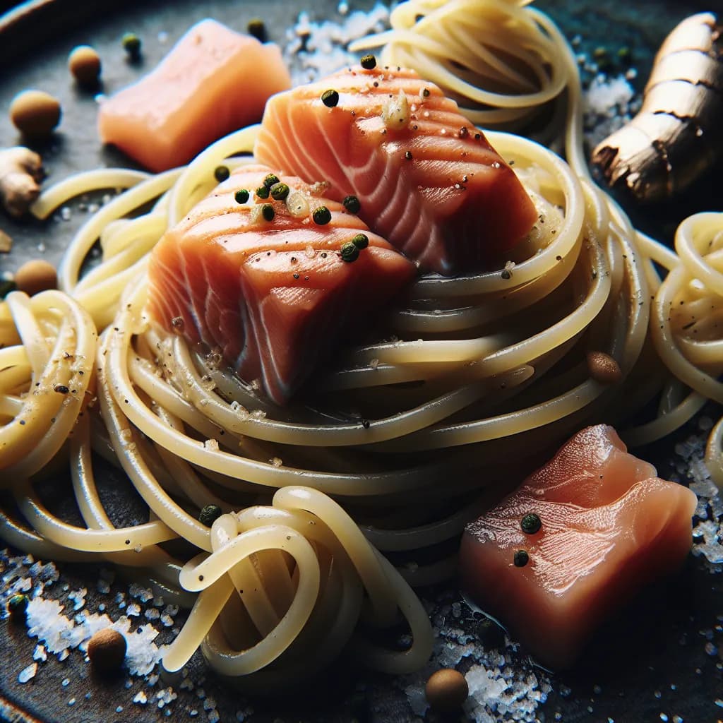 Pasta con Salmone e Zenzero
