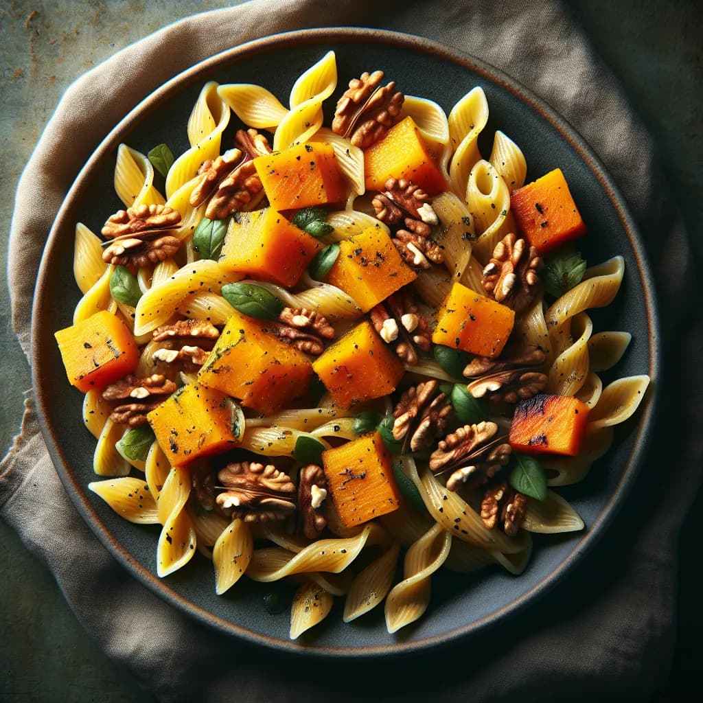 Pasta con Zucca e Noci
