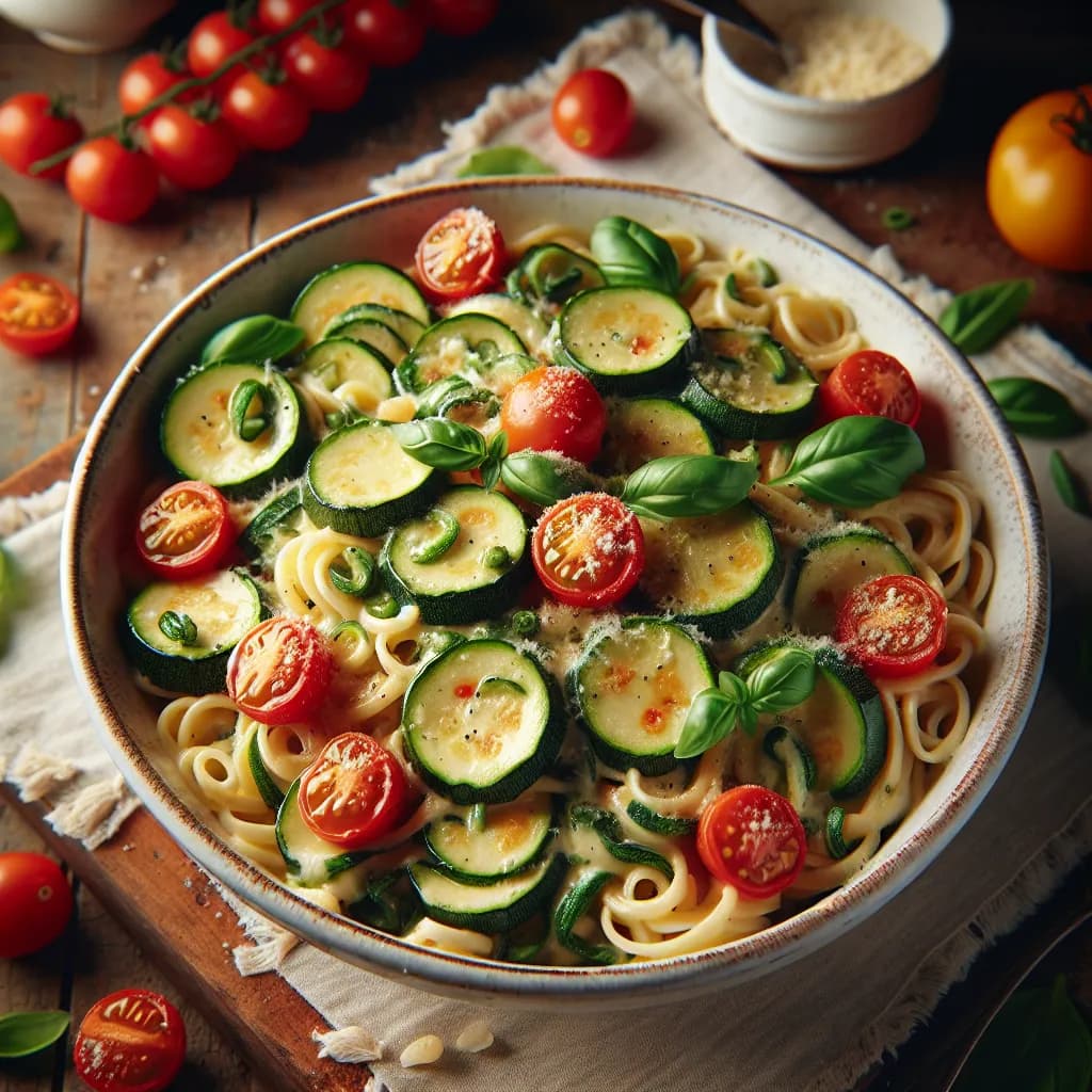 Pasta con Zucchine e Pomodorini