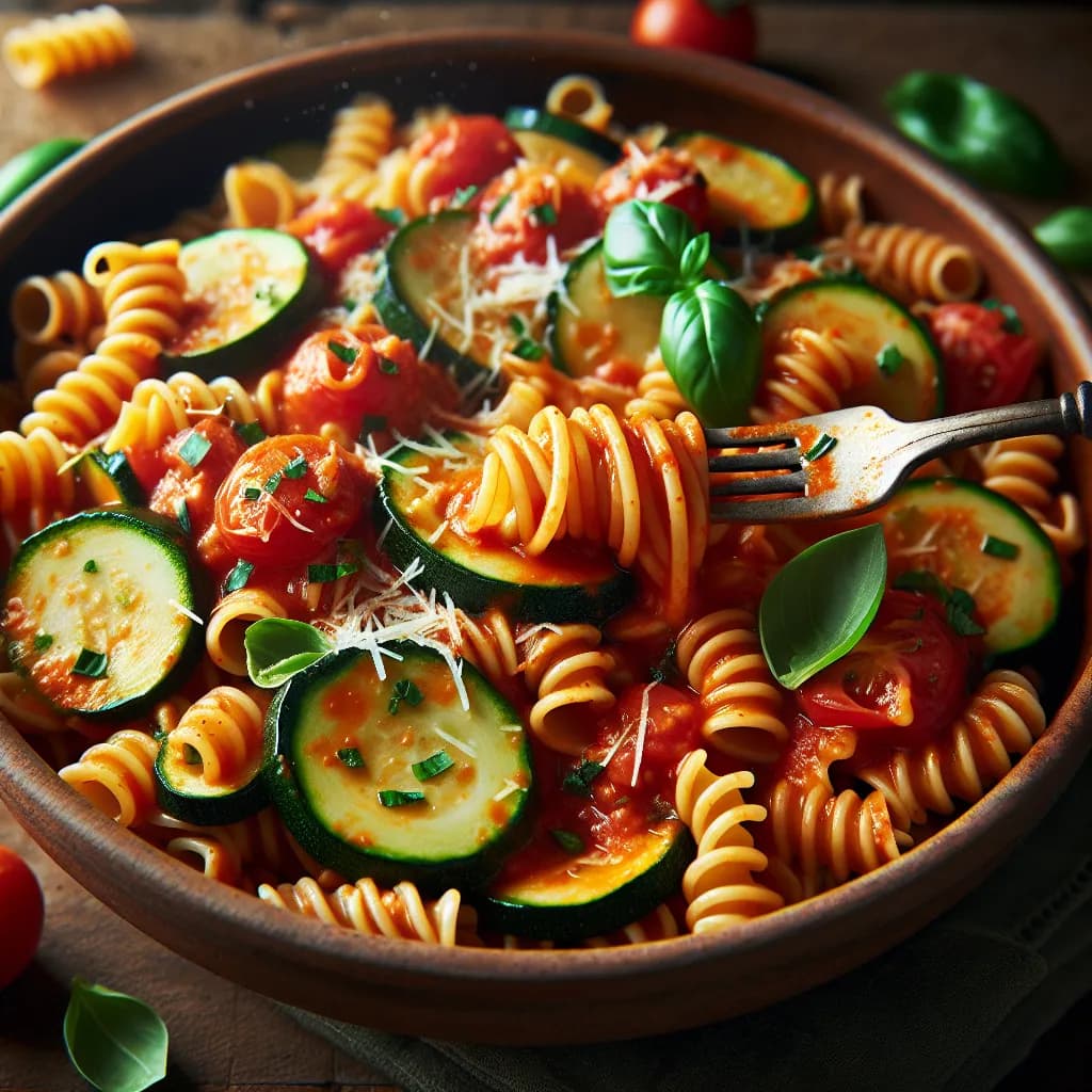Pasta con Zucchine e Pomodoro