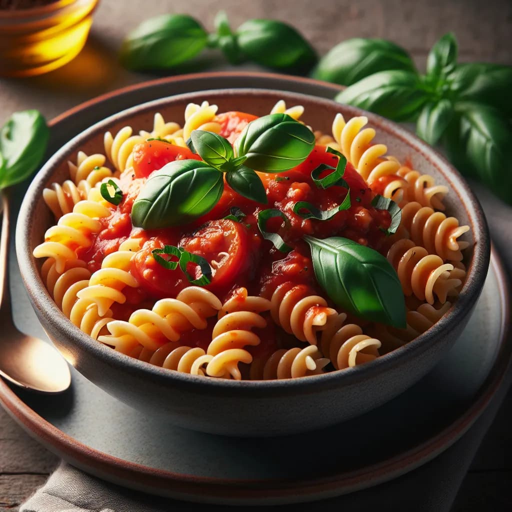 Pasta with Tomato Basil Sauce