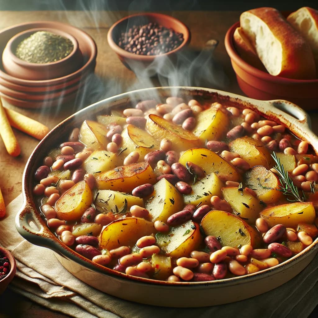 Patate e Fagioli al Forno