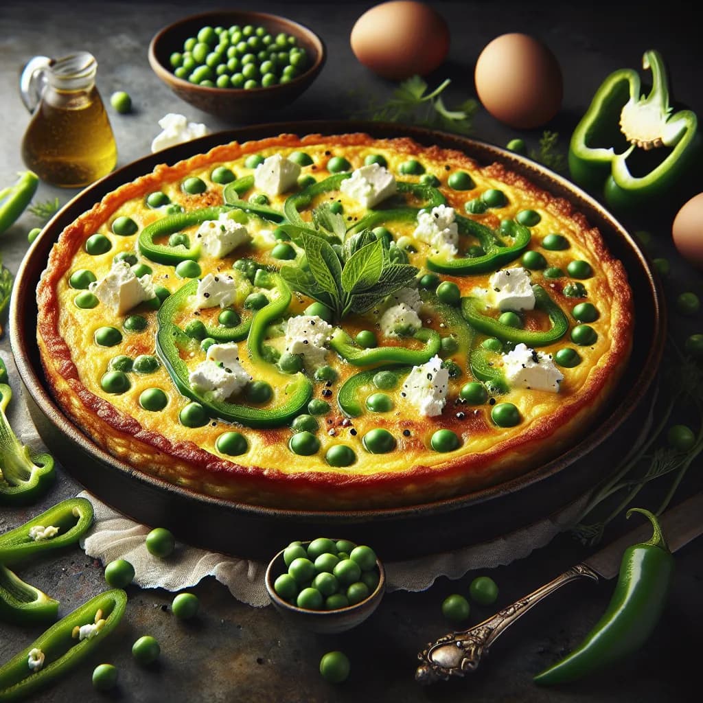 Pea and Green Pepper Frittata