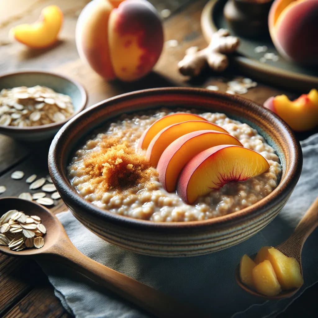 Peach Ginger Oatmeal