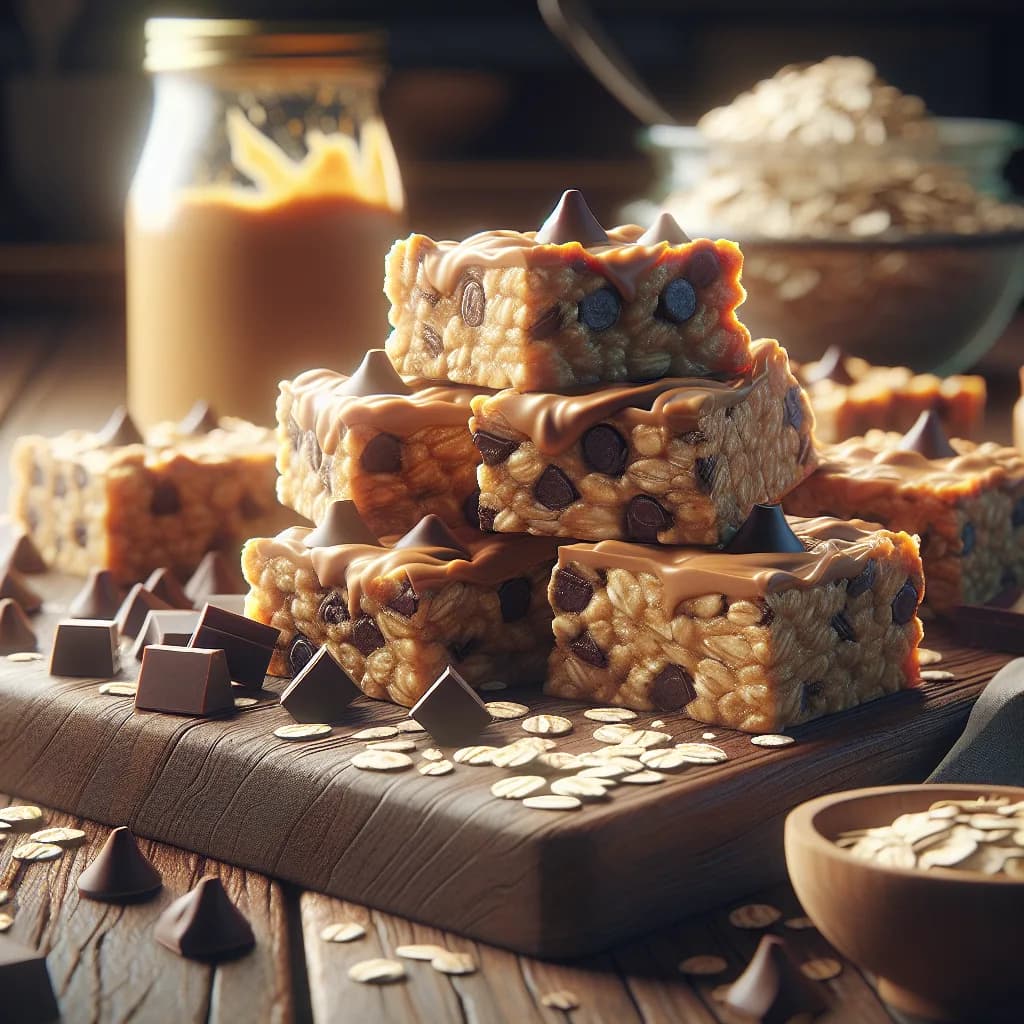 Peanut Butter Chocolate Chip Oat Bars