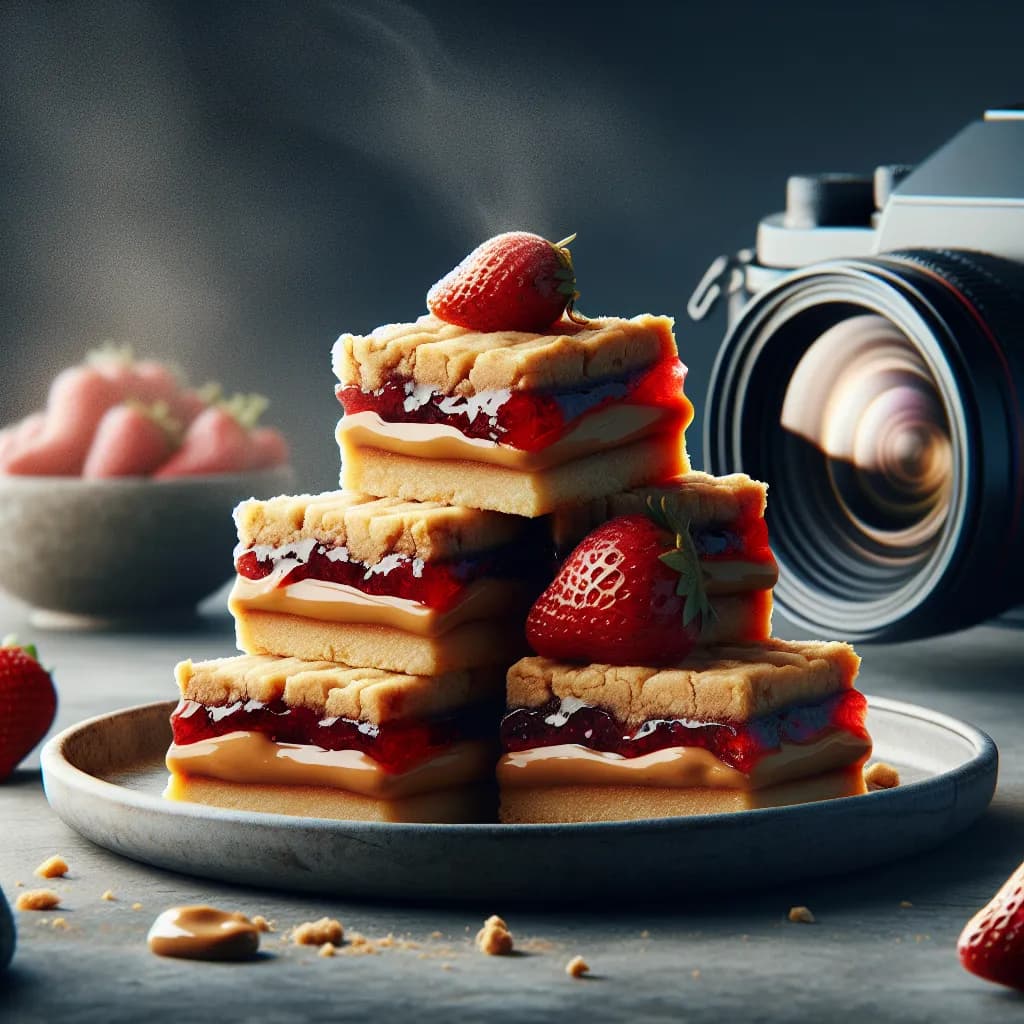 Peanut Butter Strawberry Jam Bars