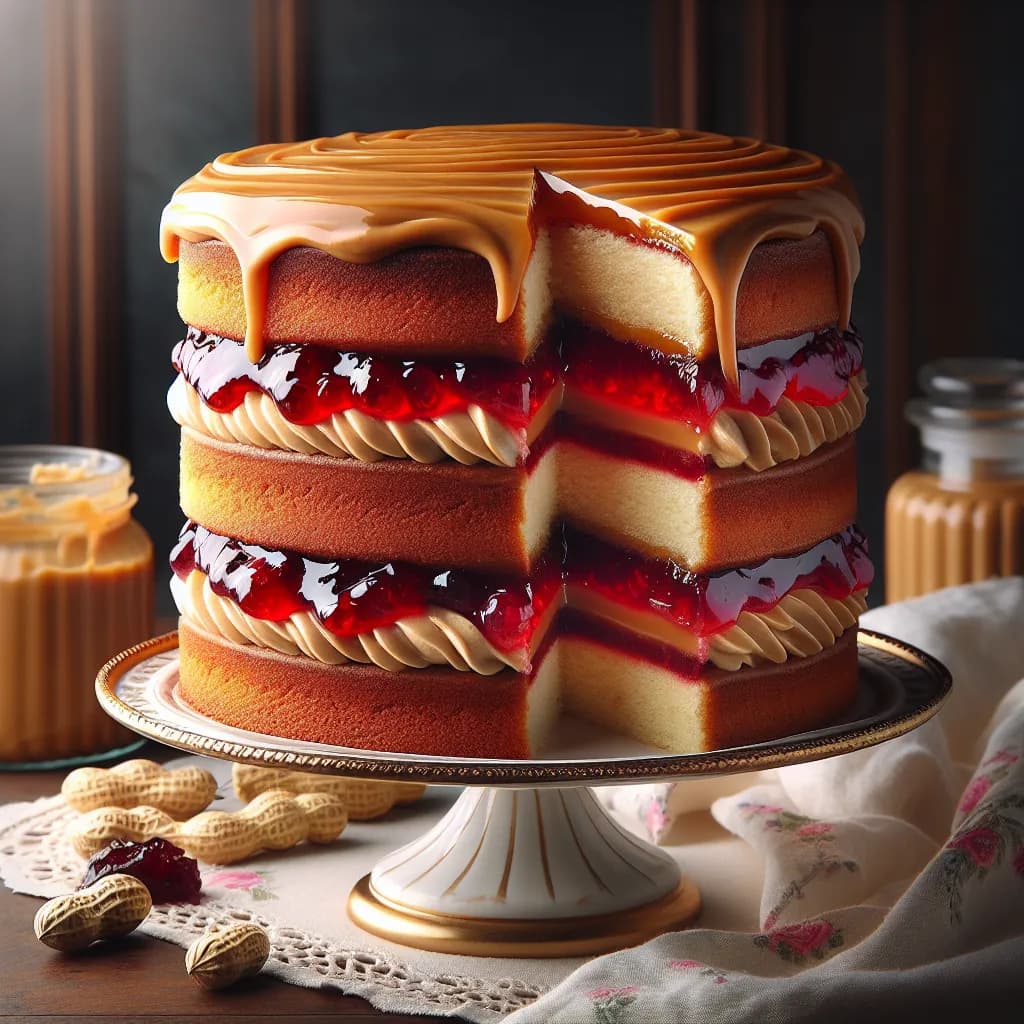 Peanut Butter and Jelly Cake