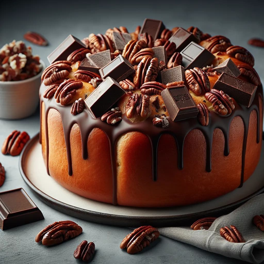 Pecan Chocolate Brioche Bake