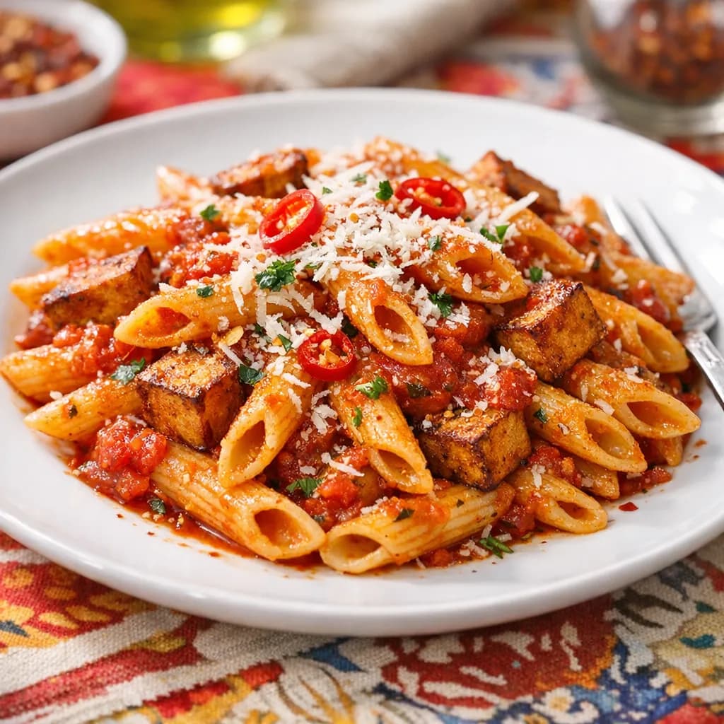Penne Amatriciana végétarienne
