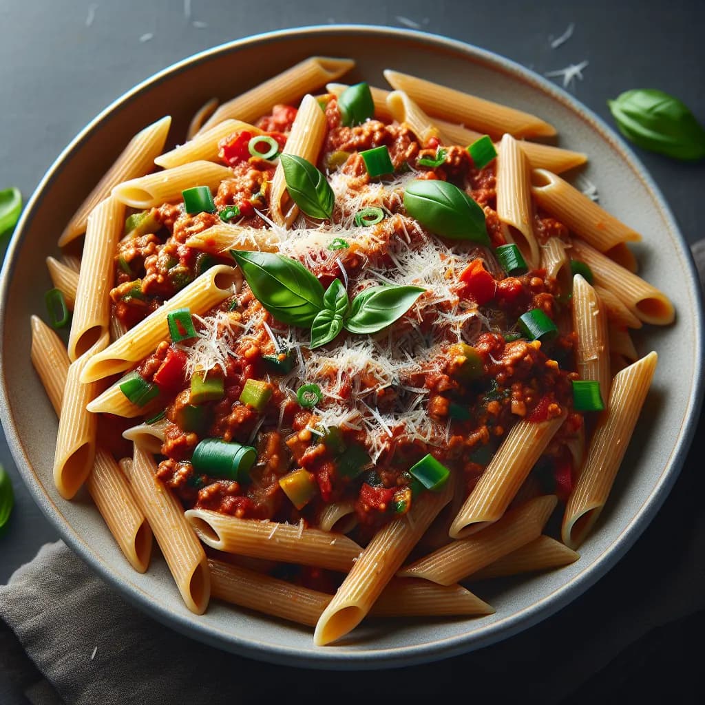 Penne Bolognaise aux Légumes