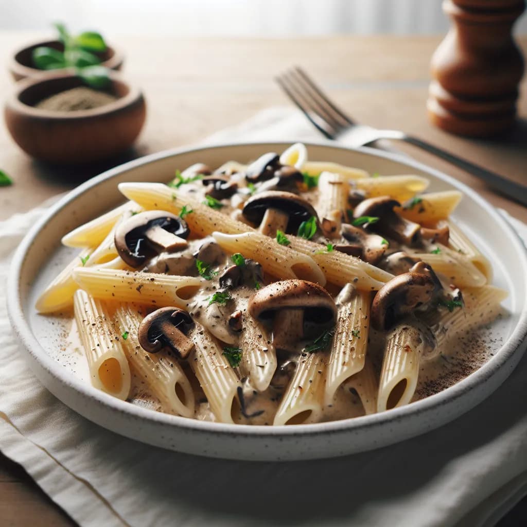 Penne ai Funghi e Panna