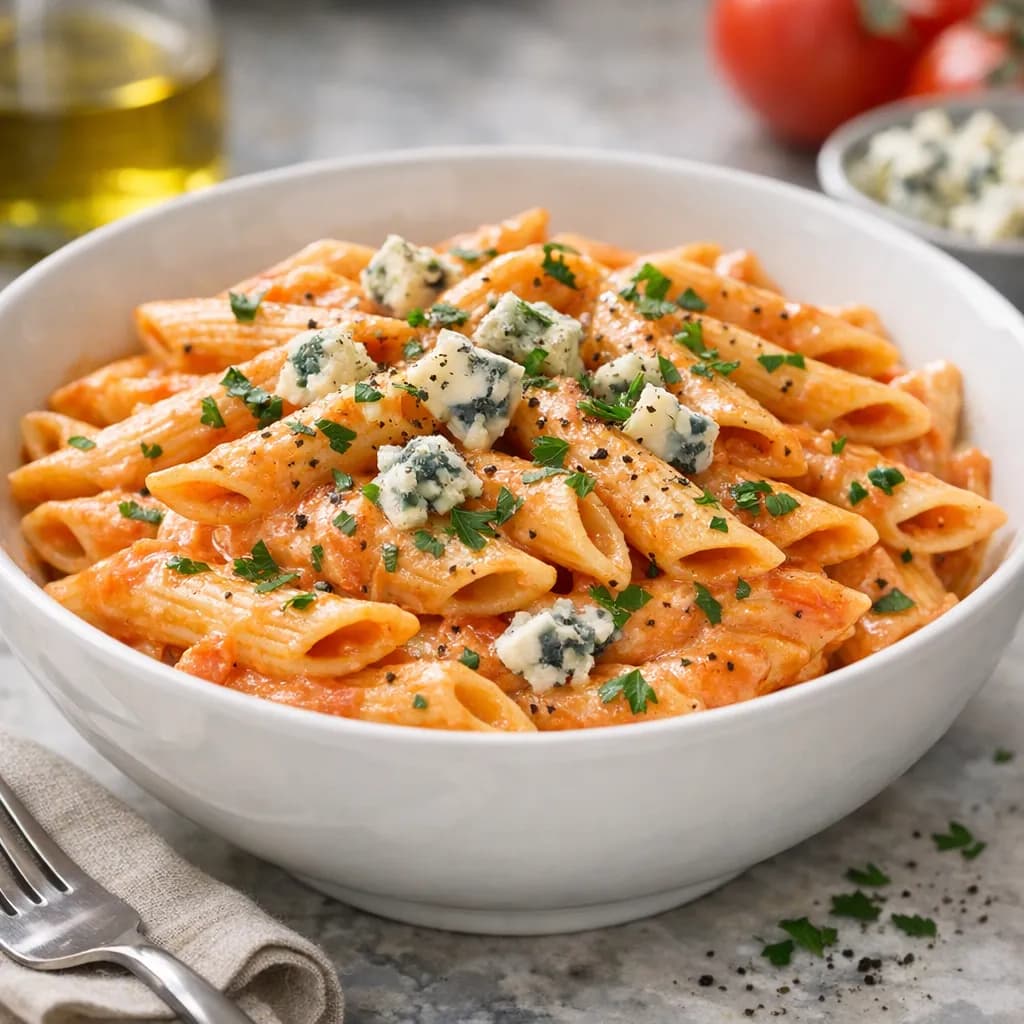 Penne al Roquefort e Pomodoro