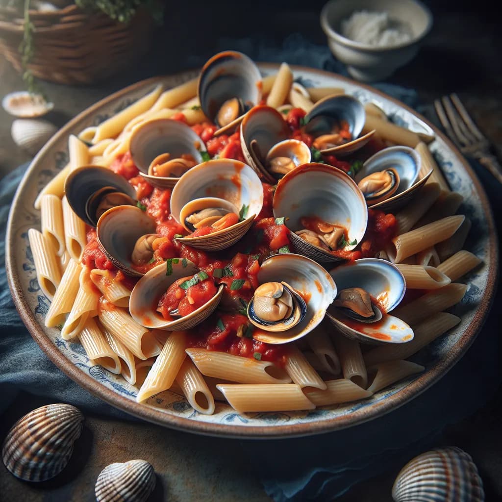 Penne with Clam and Tomato Sauce