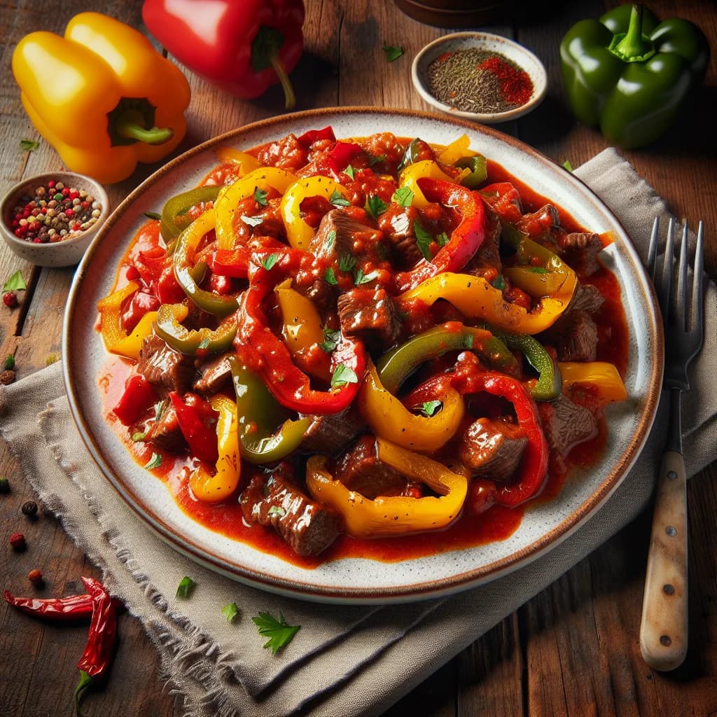 Peperonata con Carne