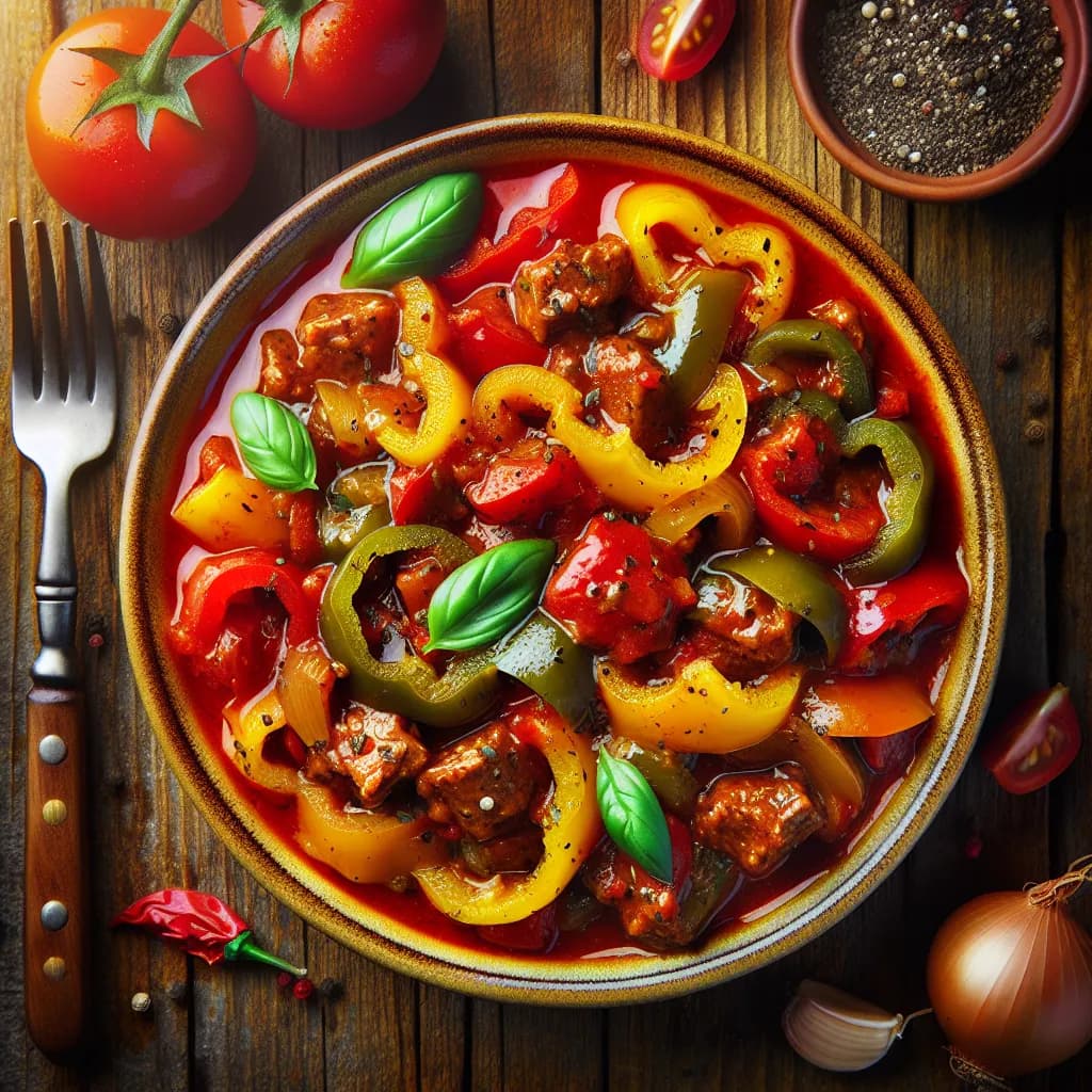 Peperonata con Carne