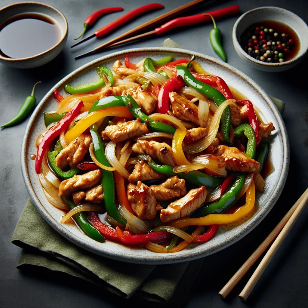 Pepper and Onion Chicken Stir-Fry
