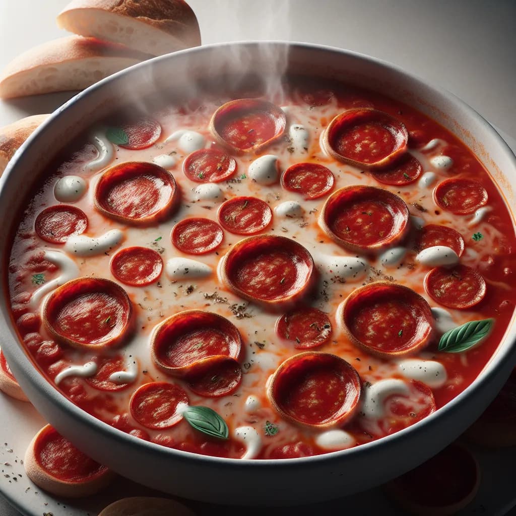 Pepperoni Pizza Soup