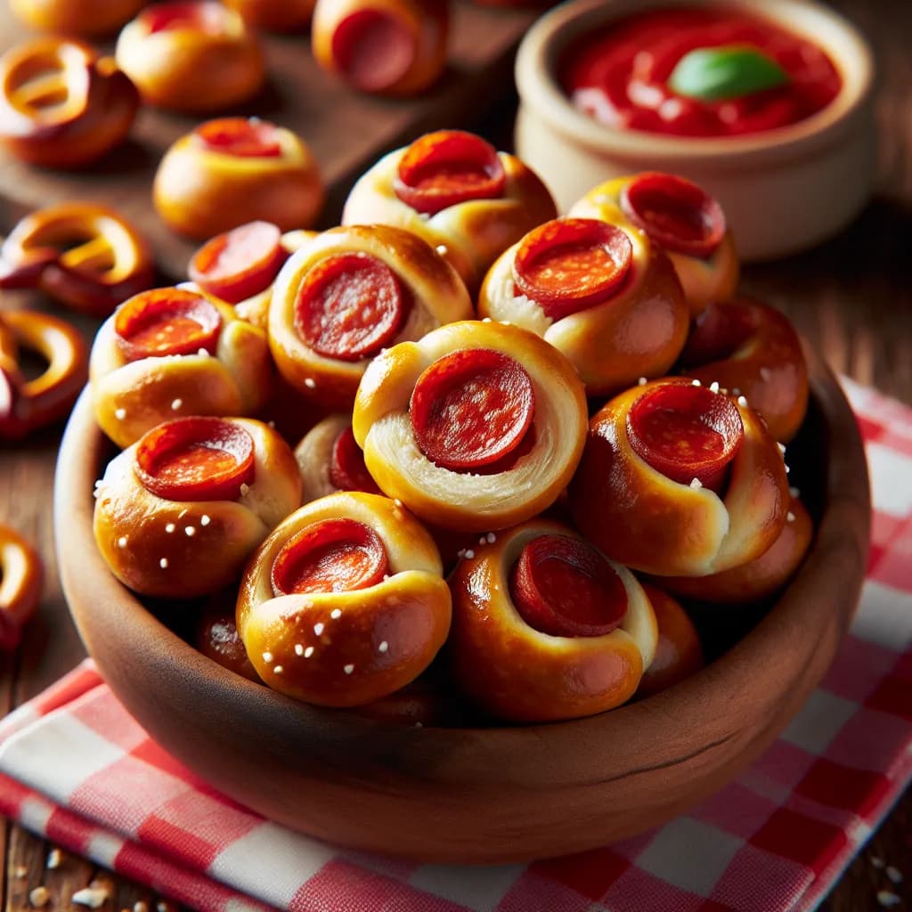 Pepperoni Pretzel Bites