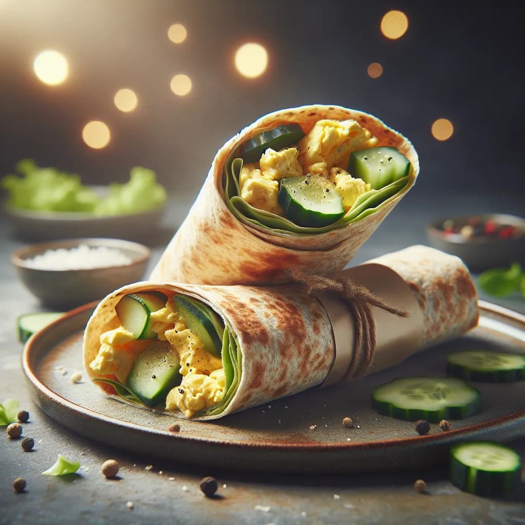 Peppery Egg and Cucumber Wrap