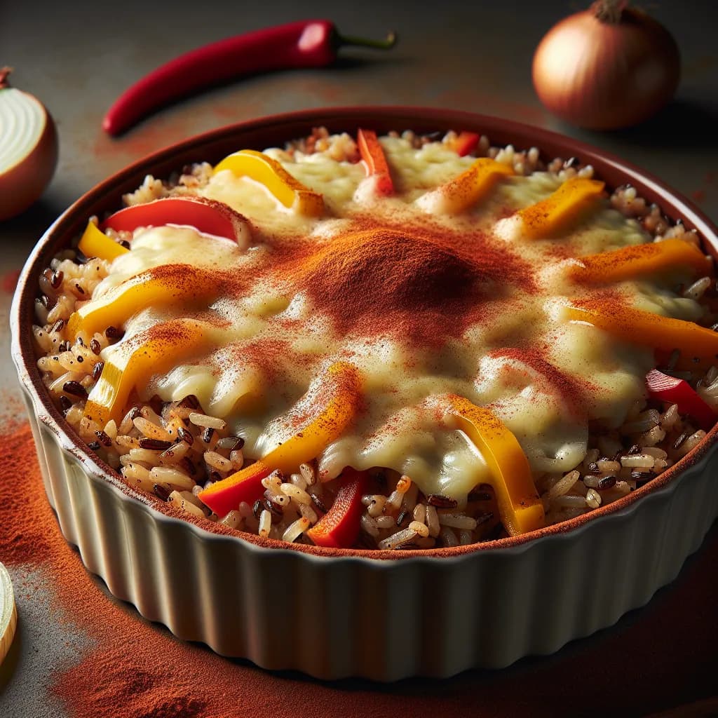 Peppery Rice and Onion Casserole