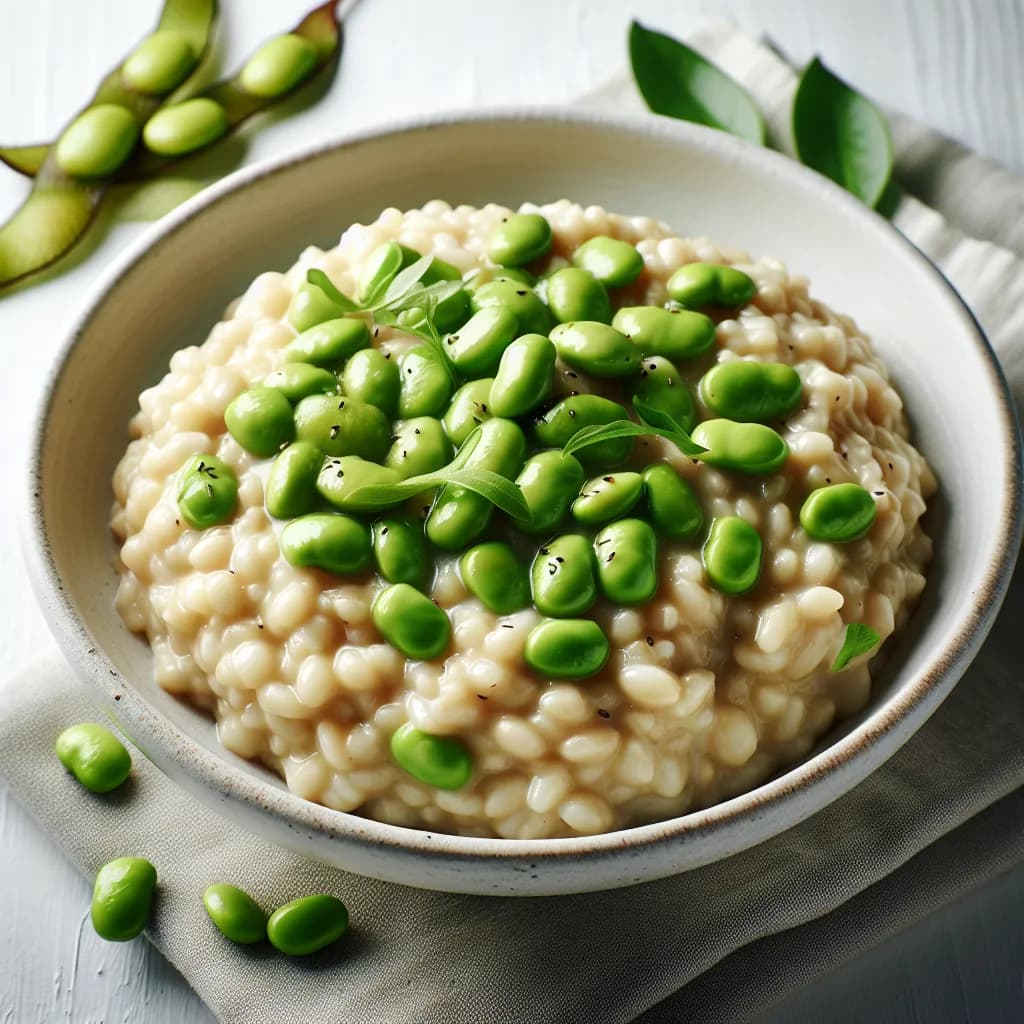 Perlgraupeln Risotto mit Edamame