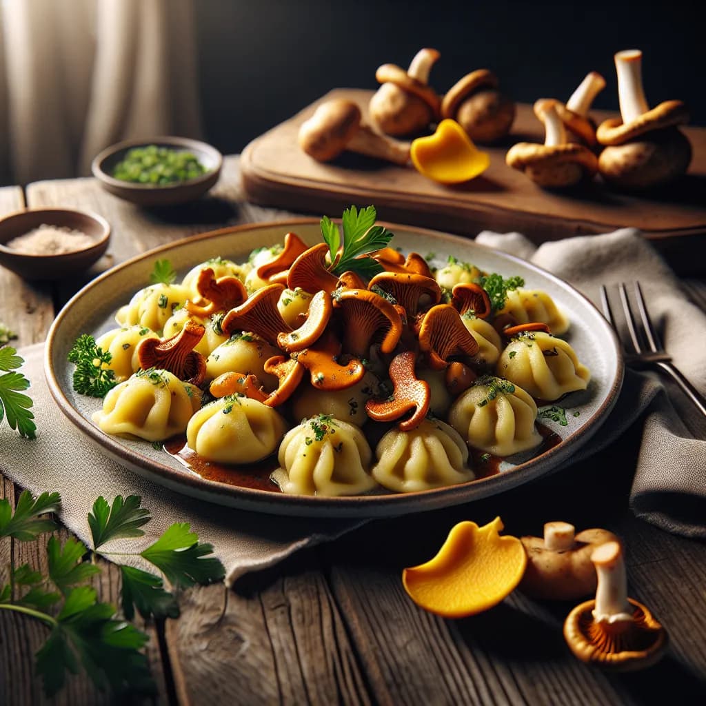 Pfifferlinge mit Schupfnudeln