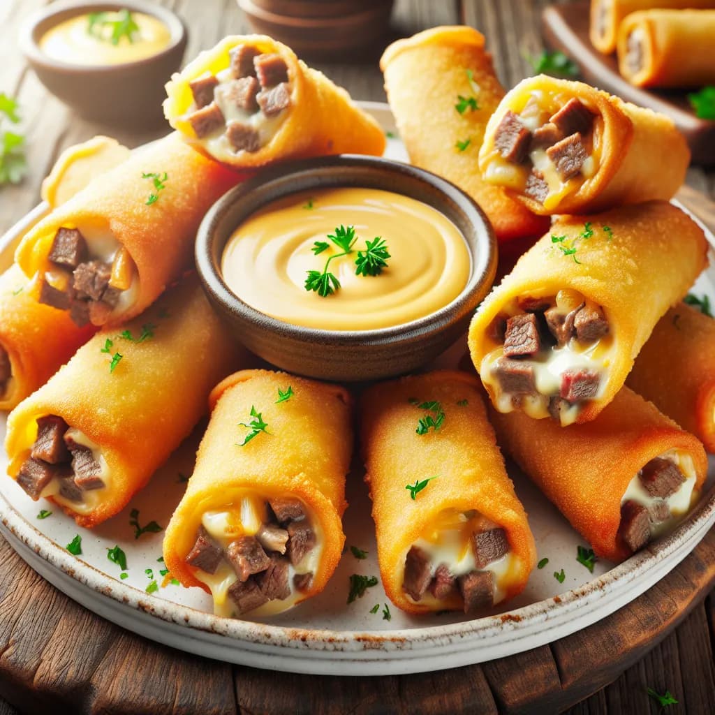 Philly Cheesesteak Egg Rolls