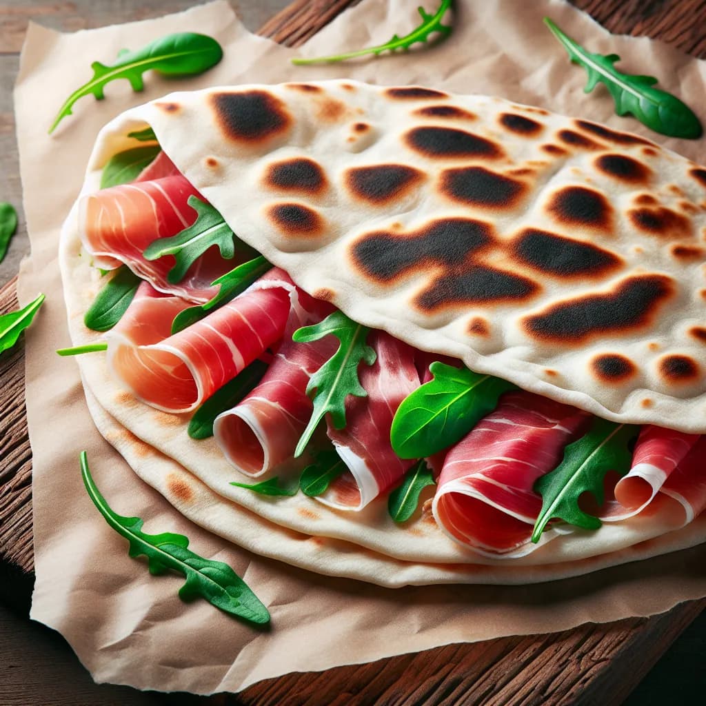 Piadina Fredda con Prosciutto e Rucola