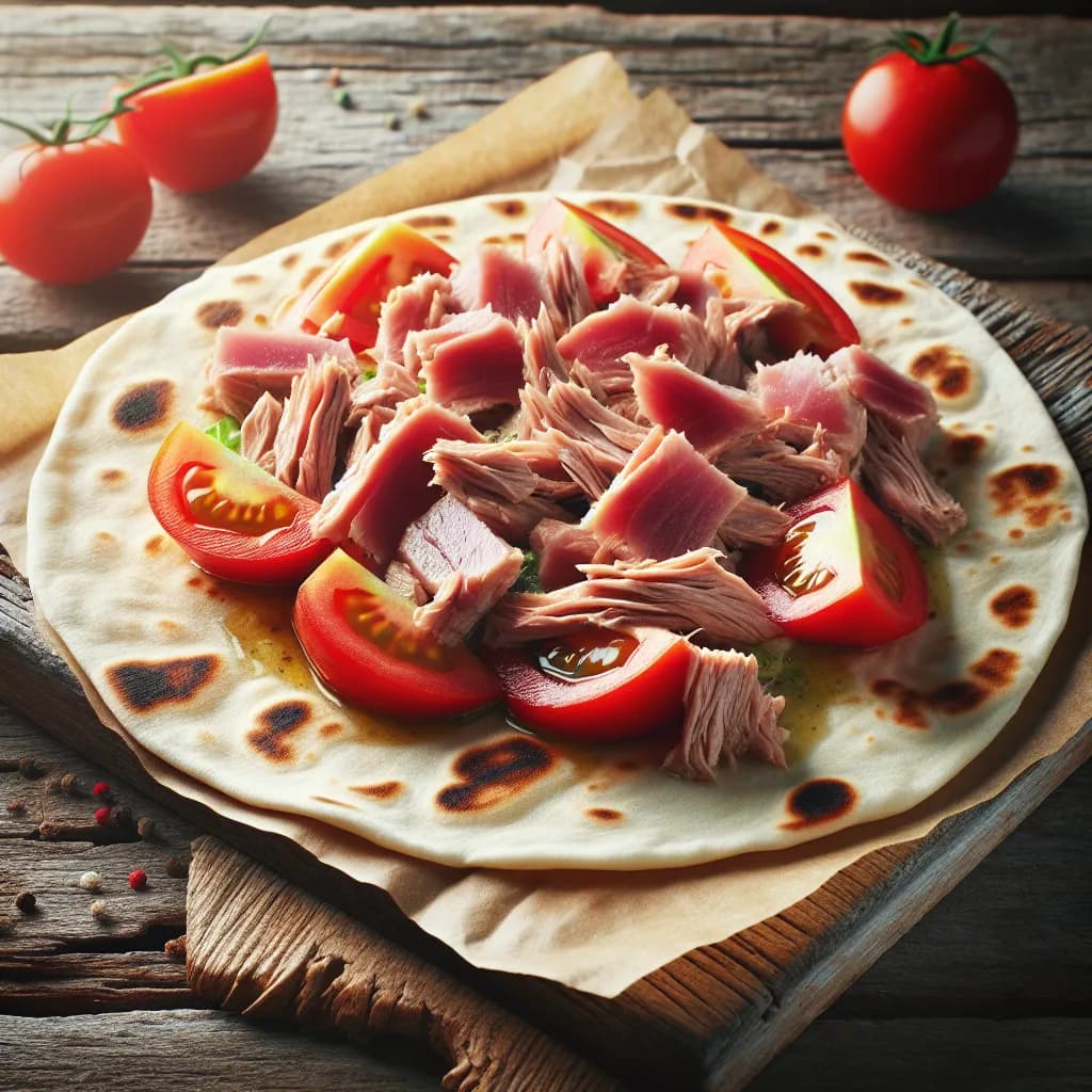 Piadina Fredda con Tonno e Pomodori