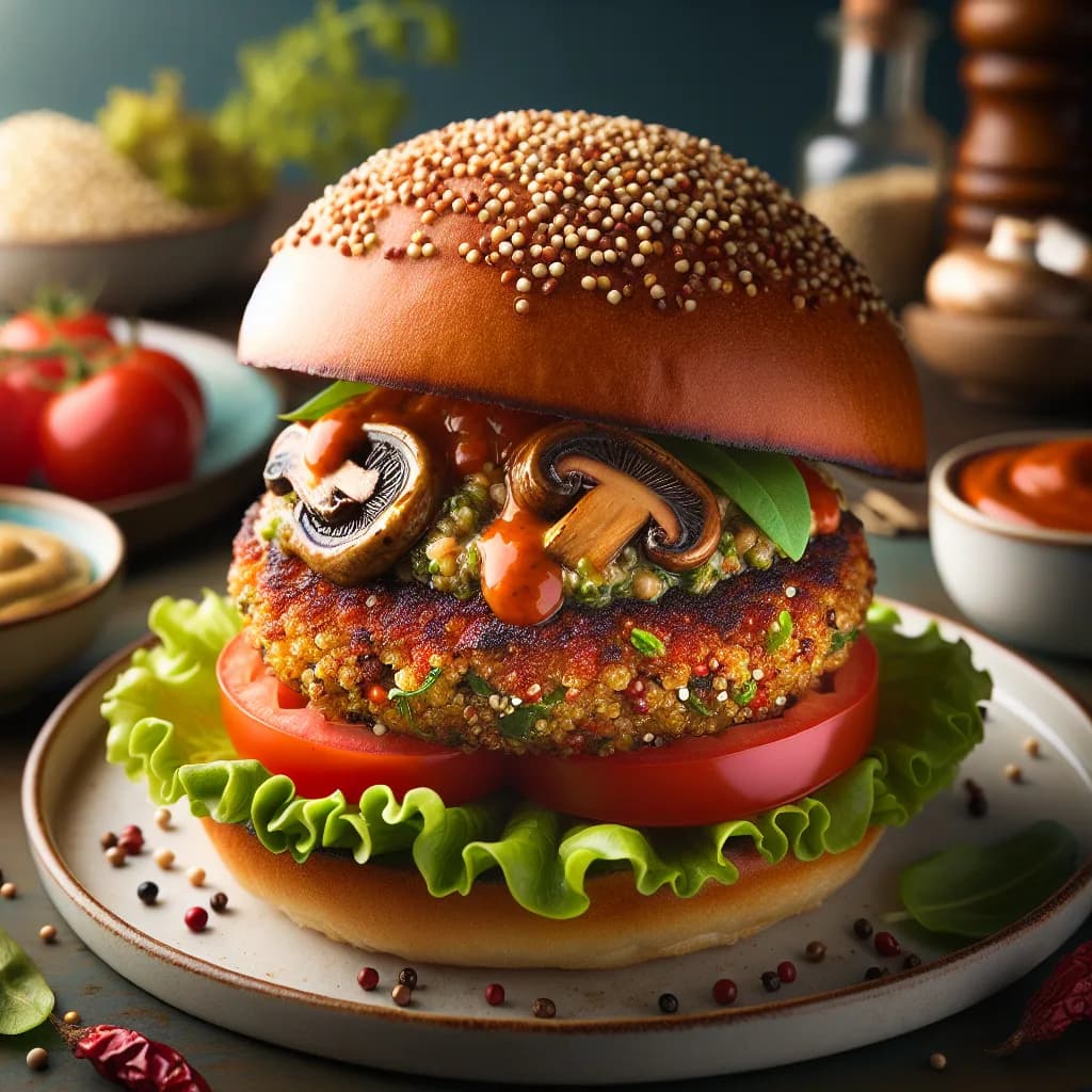 Pilz-Quinoa-Burger