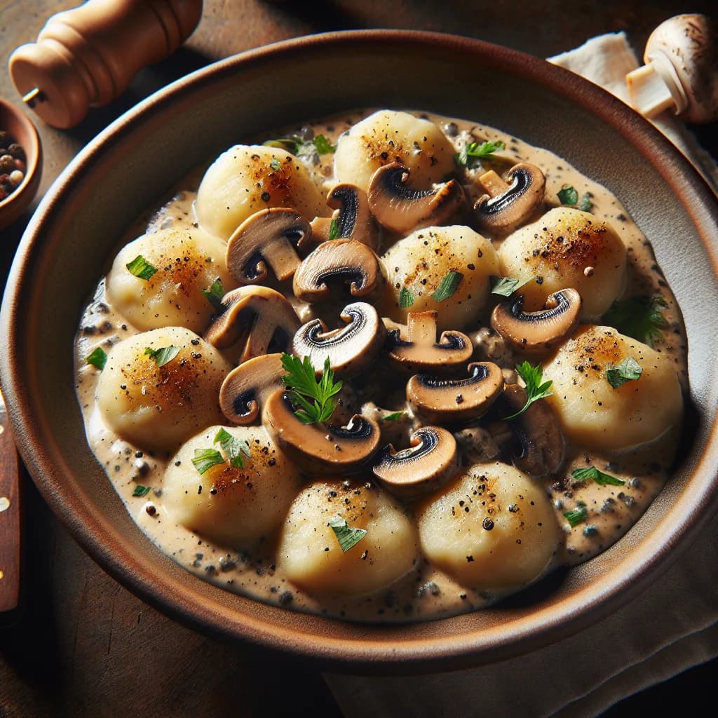 Pilz-Semmelknödel