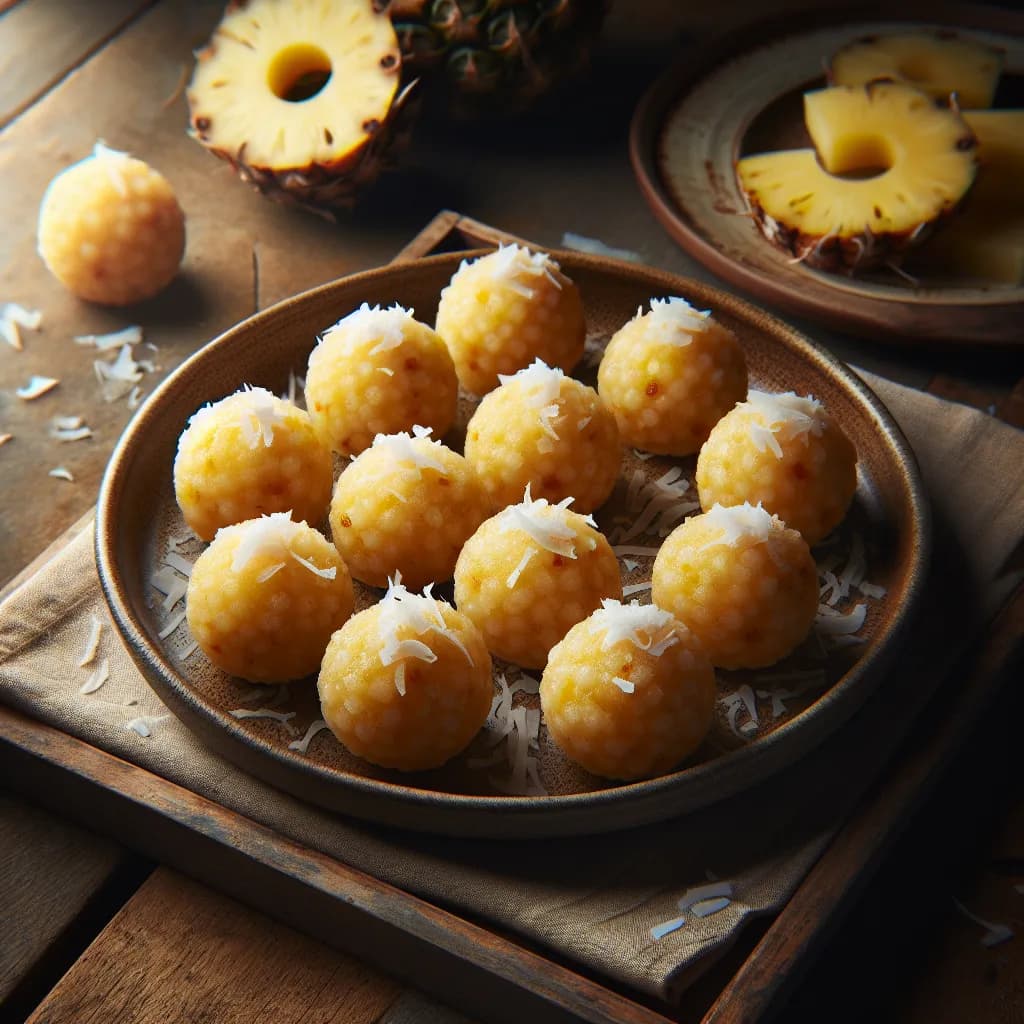 Pineapple Coconut Ladoo