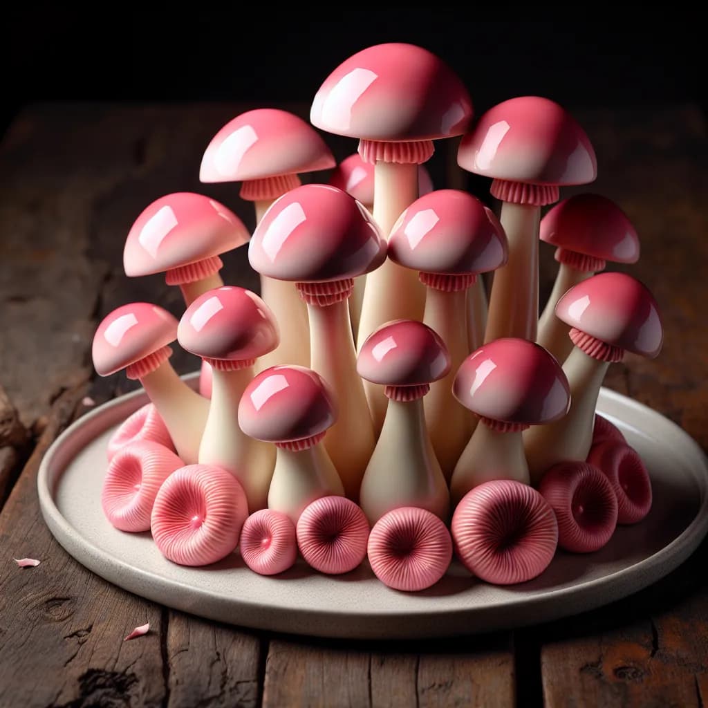 Pink Chocolate Mushrooms