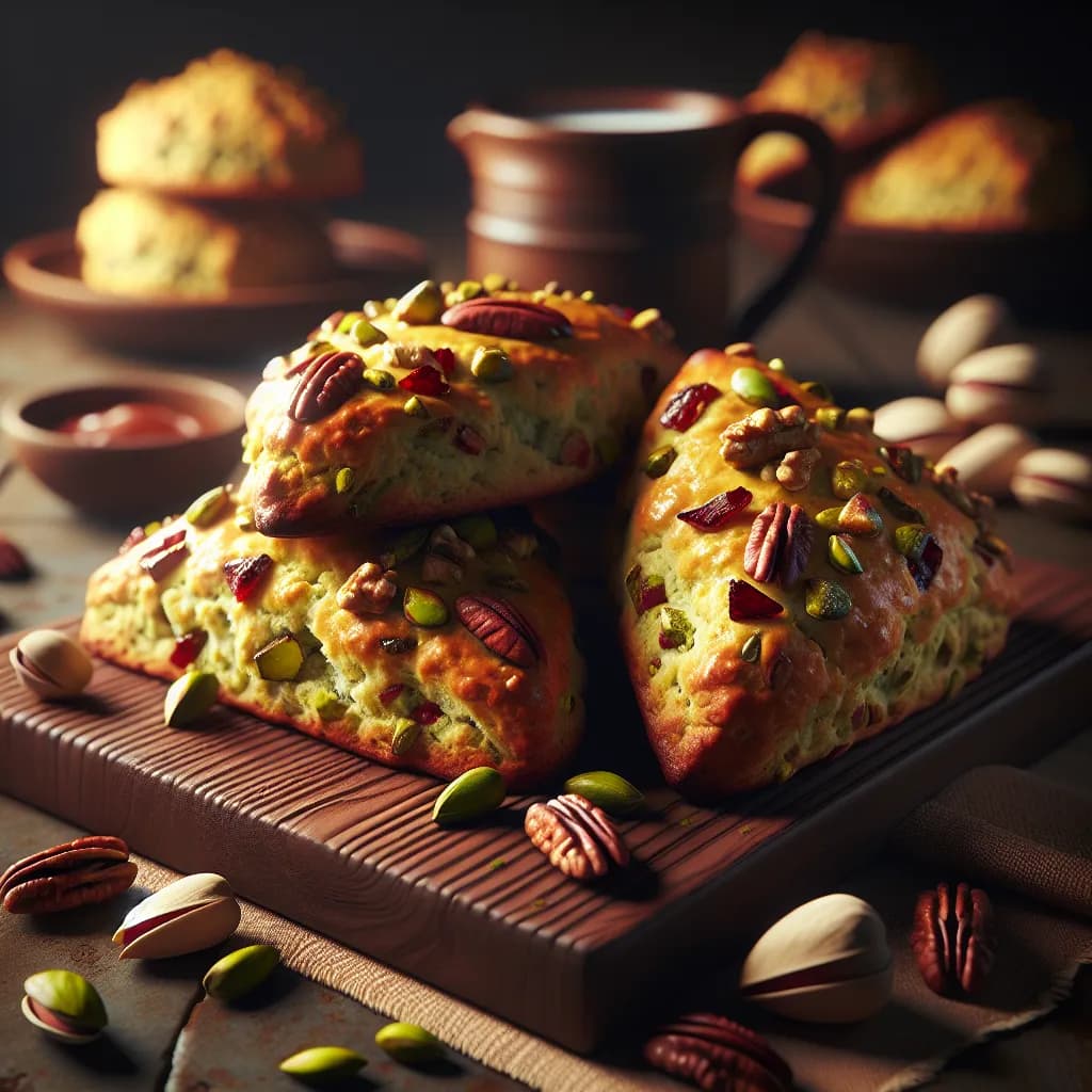 Pistachio Pecan Scones