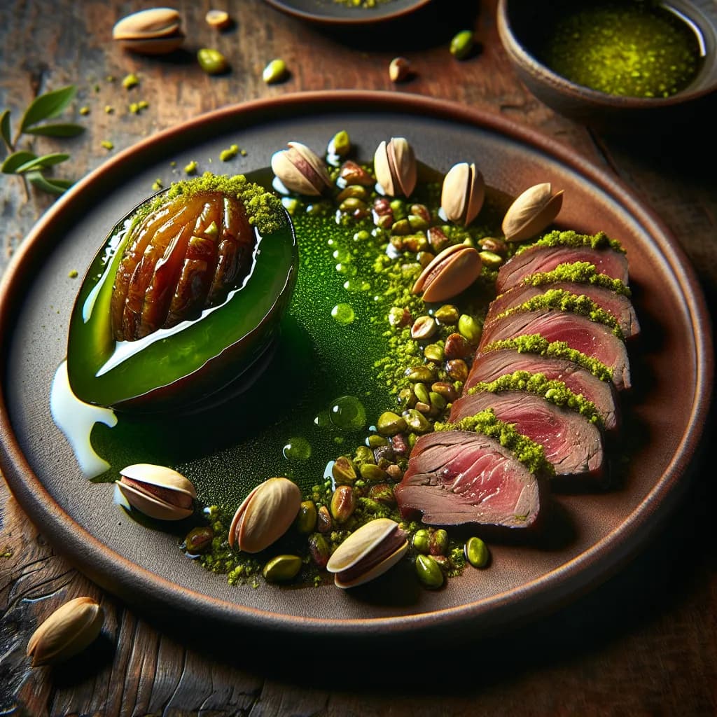 Pistachio Plu with Cold Sheep Meat