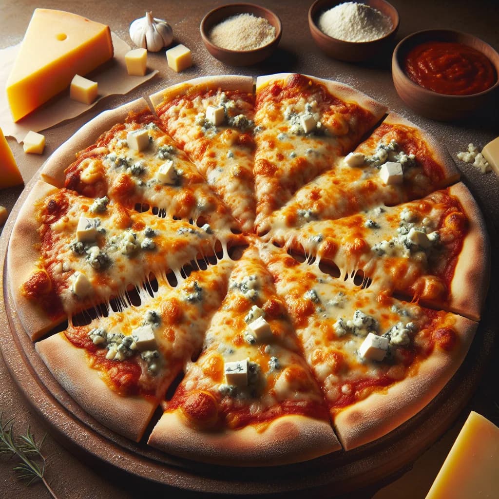 Pizza Américaine aux Trois Fromages
