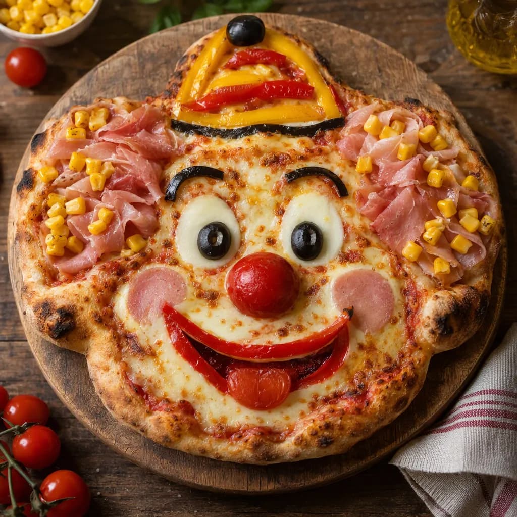 Pizza Clown con Prosciutto e Mais