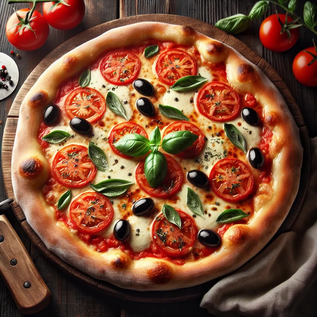 Pizza Margherita con Olive