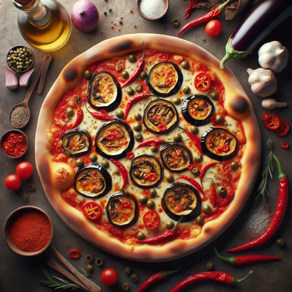 Pizza di Melanzane Piccante