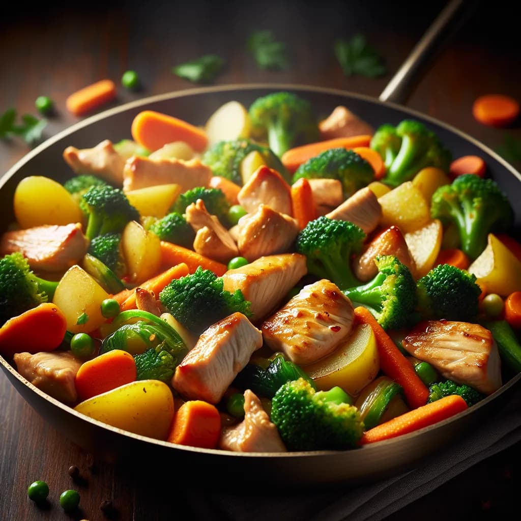 Poêlé de Poulet aux Légumes