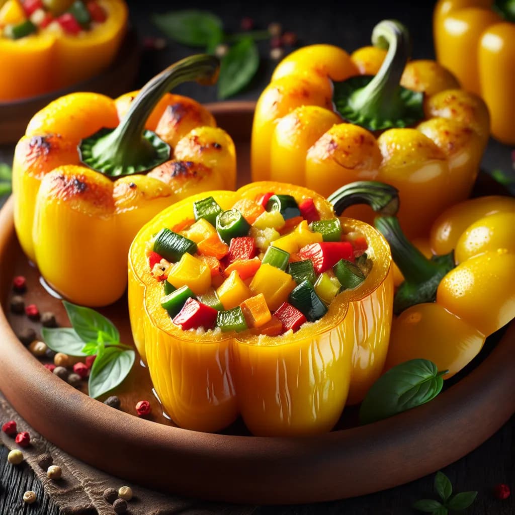 Poivrons Farcis aux Légumes