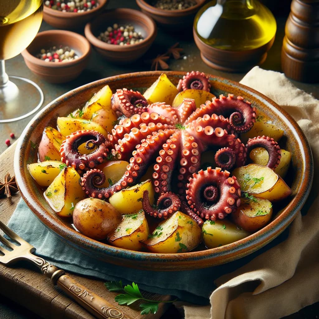 Polipetti con Patate al Forno