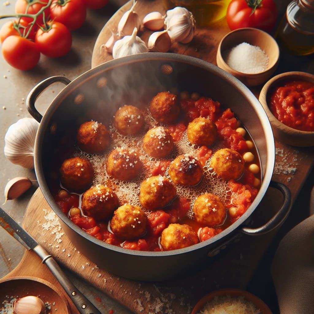Polpette di ceci al sugo