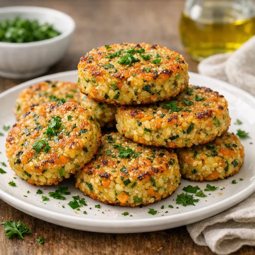 Polpette di cereali e verdure al forno