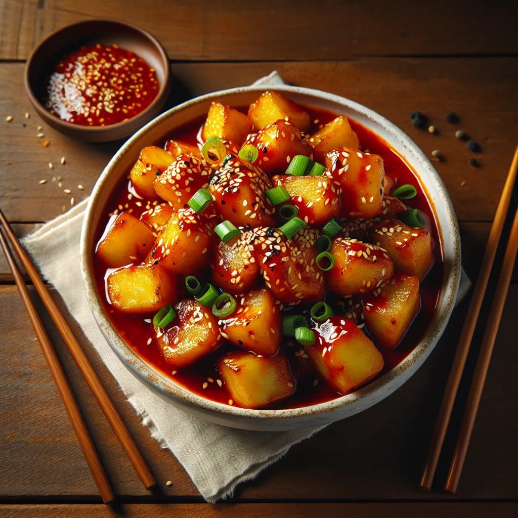 Pommes de Terre à la Coréenne Épicées