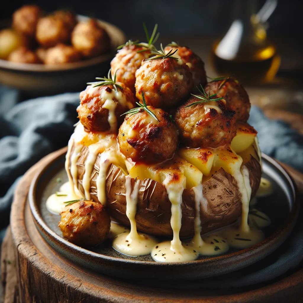 Pommes de Terre Farcies aux Boulettes