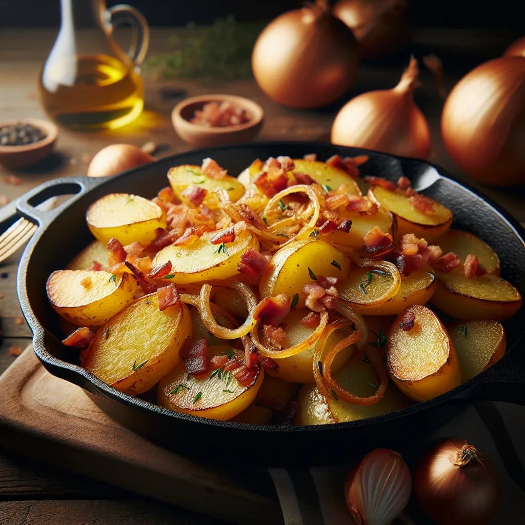 Pommes de Terre Sautées aux Lardons