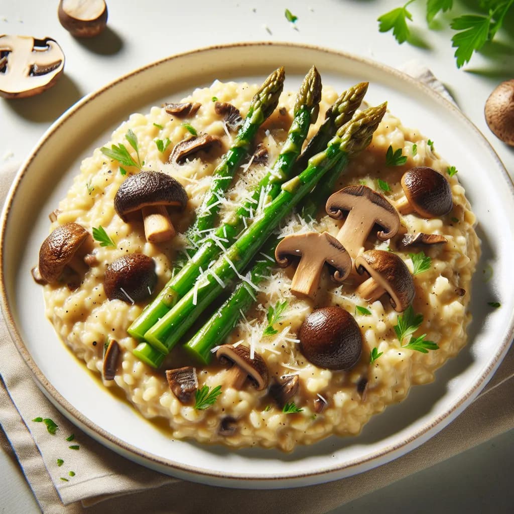 Porcini Mushroom and Asparagus Risotto