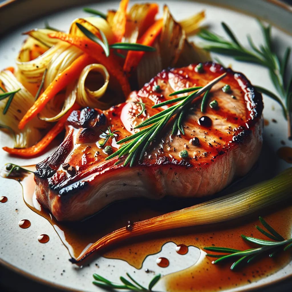 Pork Chop with Fennel and Carrot